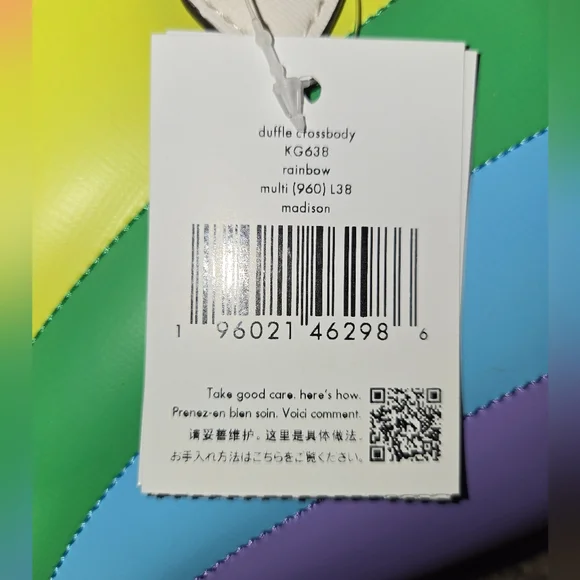 SOLD‼️NWT Kate Spade Rainbow Duffle Crossbody Bag - Picture 13 of 13